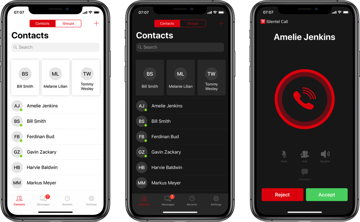 Silentel 7 - Secure Group chat and New Design